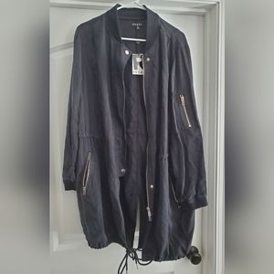 Women's black lightweight jacket.